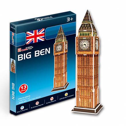 Объемный 3D-пазл Биг бен, Великобритания, мини серия 